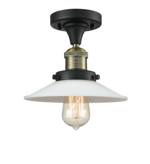 Halophane - 1 Light - 9 inch - Black Antique Brass - Semi-Flush Mount (3442|517-1CH-BAB-G1-LED)