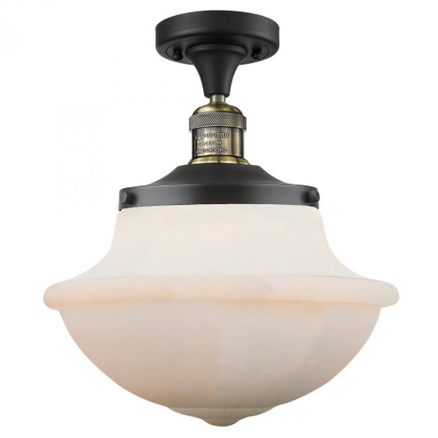 Oxford - 1 Light - 12 inch - Black Antique Brass - Semi-Flush Mount (3442|517-1CH-BAB-G541-LED)