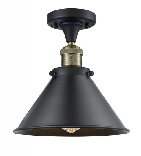 Briarcliff - 1 Light - 10 inch - Black Antique Brass - Semi-Flush Mount (3442|517-1CH-BAB-M10-BK)