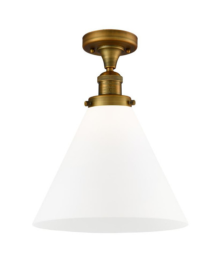 Cone - 1 Light - 12 inch - Brushed Brass - Semi-Flush Mount (3442|517-1CH-BB-G41-L)