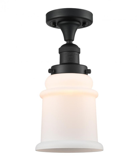 Canton - 1 Light - 6 inch - Matte Black - Semi-Flush Mount (3442|517-1CH-BK-G181-LED)
