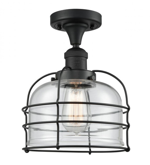 Bell Cage - 1 Light - 8 inch - Matte Black - Semi-Flush Mount (3442|517-1CH-BK-G72-CE)