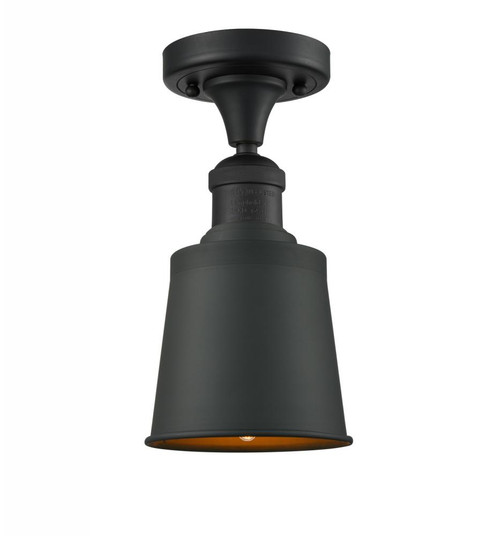 Addison - 1 Light - 5 inch - Matte Black - Semi-Flush Mount (3442|517-1CH-BK-M9-BK-LED)