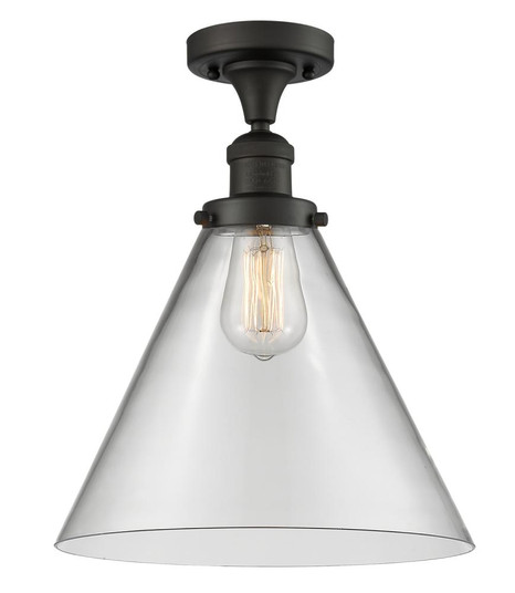 Cone - 1 Light - 12 inch - Oil Rubbed Bronze - Semi-Flush Mount (3442|517-1CH-OB-G42-L)