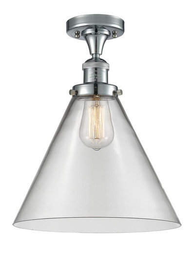Cone - 1 Light - 12 inch - Polished Chrome - Semi-Flush Mount (3442|517-1CH-PC-G42-L)