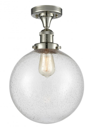 Beacon - 1 Light - 10 inch - Polished Nickel - Semi-Flush Mount (3442|517-1CH-PN-G204-10)