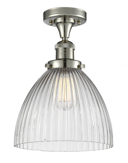 Seneca Falls - 1 Light - 10 inch - Polished Nickel - Semi-Flush Mount (3442|517-1CH-PN-G222)