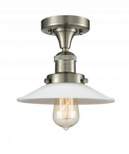 Halophane - 1 Light - 9 inch - Brushed Satin Nickel - Semi-Flush Mount (3442|517-1CH-SN-G1-LED)