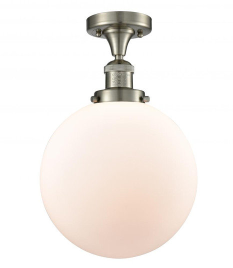 Beacon - 1 Light - 10 inch - Brushed Satin Nickel - Semi-Flush Mount (3442|517-1CH-SN-G201-10-LED)