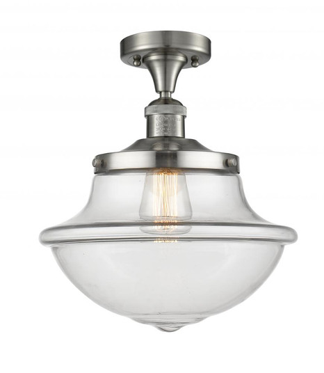 Oxford - 1 Light - 12 inch - Brushed Satin Nickel - Semi-Flush Mount (3442|517-1CH-SN-G542)
