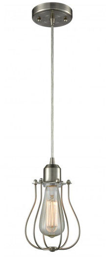 Muselet - 1 Light - 6 inch - Brushed Satin Nickel - Cord hung - Mini Pendant (3442|900-1P-SN-CE513-SN)