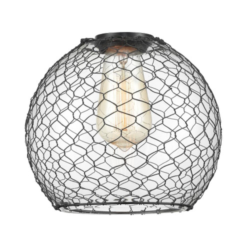Farmhouse Chicken Wire Clear Glass with Black Wire Glass (3442|G122-8CBK)