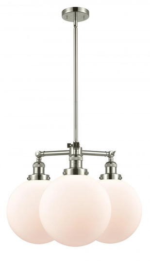 Beacon - 3 Light - 24 inch - Polished Nickel - Stem Hung - Chandelier (3442|207-PN-G201-10-LED)