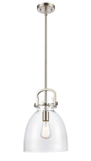 Newton Bell - 1 Light - 10 inch - Brushed Satin Nickel - Stem Hung - Mini Pendant (3442|412-1S-SN-10CL)