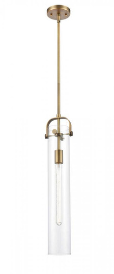 Pilaster - 1 Light - 5 inch - Brushed Brass - Cord hung - Mini Pendant (3442|413-1S-BB-4CL)