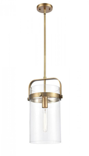 Pilaster - 1 Light - 9 inch - Brushed Brass - Cord hung - Mini Pendant (3442|413-1S-BB-8CL)