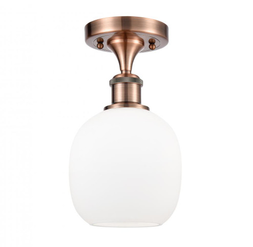 Belfast - 1 Light - 6 inch - Antique Copper - Semi-Flush Mount (3442|516-1C-AC-G101-LED)