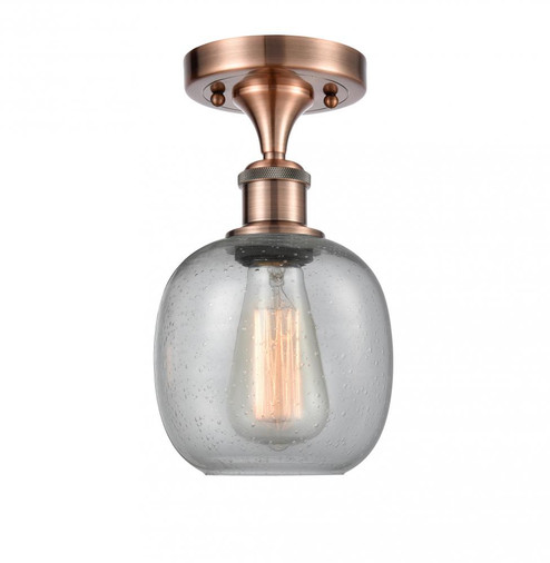 Belfast - 1 Light - 6 inch - Antique Copper - Semi-Flush Mount (3442|516-1C-AC-G104-LED)