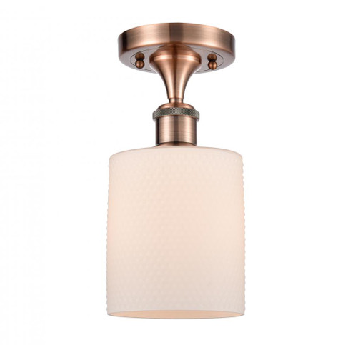 Cobbleskill - 1 Light - 5 inch - Antique Copper - Semi-Flush Mount (3442|516-1C-AC-G111-LED)
