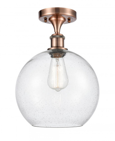 Athens - 1 Light - 10 inch - Antique Copper - Semi-Flush Mount (3442|516-1C-AC-G124-10)