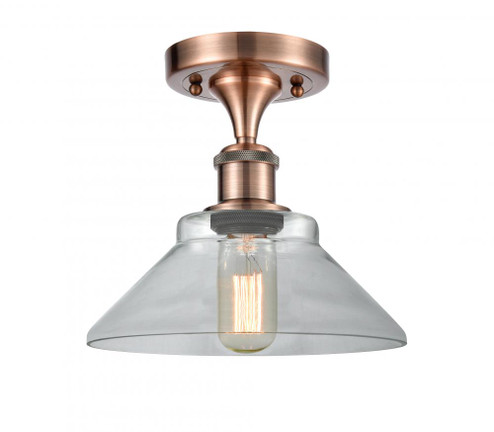 Orwell - 1 Light - 8 inch - Antique Copper - Semi-Flush Mount (3442|516-1C-AC-G132)