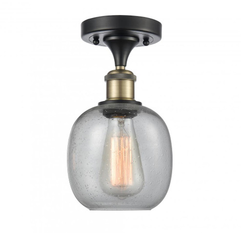 Belfast - 1 Light - 6 inch - Black Antique Brass - Semi-Flush Mount (3442|516-1C-BAB-G104-LED)