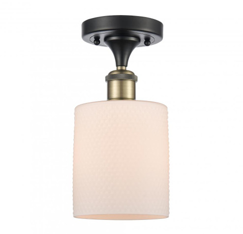 Cobbleskill - 1 Light - 5 inch - Black Antique Brass - Semi-Flush Mount (3442|516-1C-BAB-G111-LED)