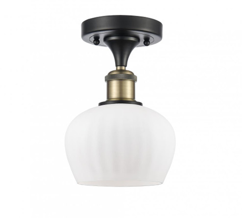 Fenton - 1 Light - 7 inch - Black Antique Brass - Semi-Flush Mount (3442|516-1C-BAB-G91-LED)