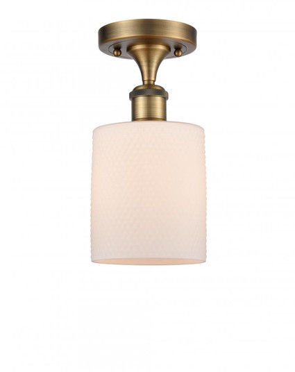 Cobbleskill - 1 Light - 5 inch - Brushed Brass - Semi-Flush Mount (3442|516-1C-BB-G111)