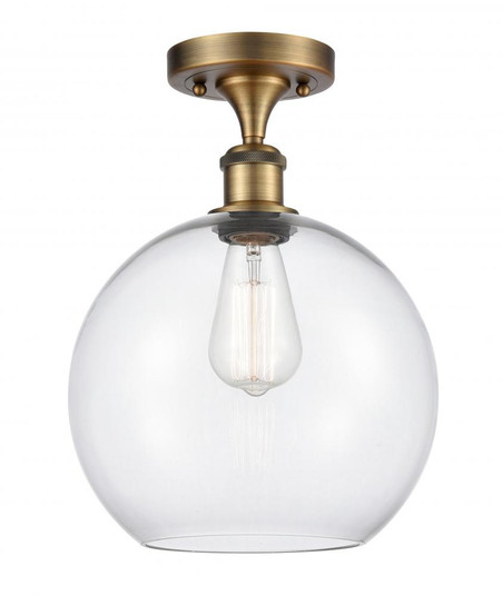 Athens - 1 Light - 10 inch - Brushed Brass - Semi-Flush Mount (3442|516-1C-BB-G122-10)