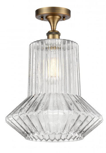 Springwater - 1 Light - 12 inch - Brushed Brass - Semi-Flush Mount (3442|516-1C-BB-G212-LED)