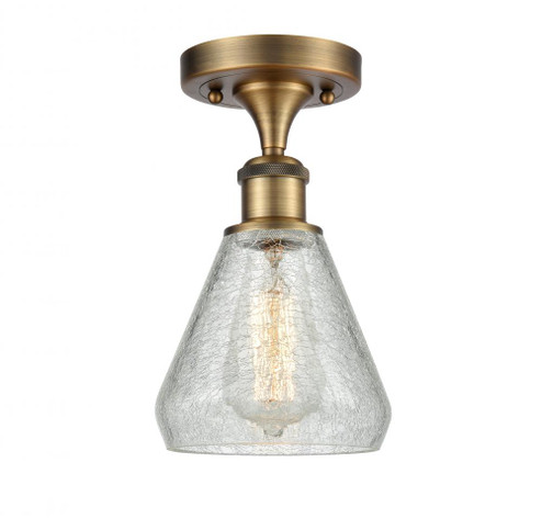 Conesus - 1 Light - 6 inch - Brushed Brass - Semi-Flush Mount (3442|516-1C-BB-G275-LED)