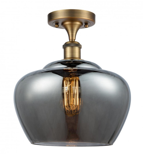 Fenton - 1 Light - 11 inch - Brushed Brass - Semi-Flush Mount (3442|516-1C-BB-G93-L)