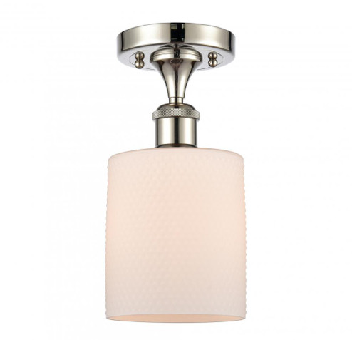 Cobbleskill - 1 Light - 5 inch - Polished Nickel - Semi-Flush Mount (3442|516-1C-PN-G111)