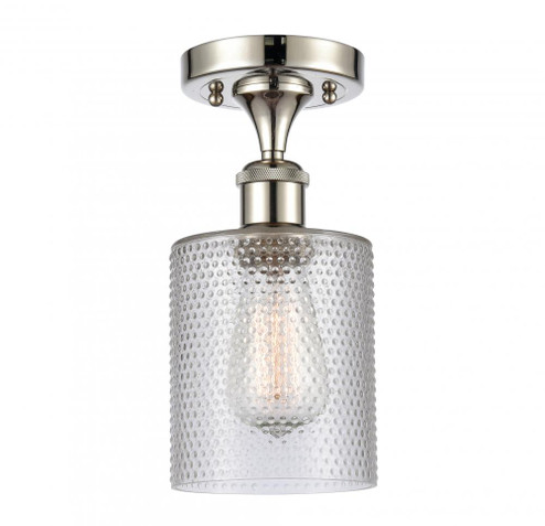 Cobbleskill - 1 Light - 5 inch - Polished Nickel - Semi-Flush Mount (3442|516-1C-PN-G112-LED)
