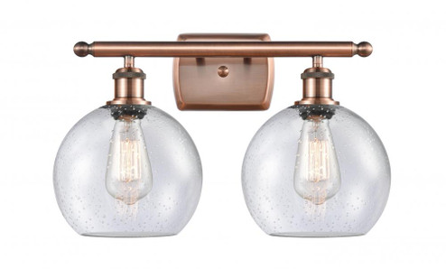 Athens - 2 Light - 18 inch - Antique Copper - Bath Vanity Light (3442|516-2W-AC-G124)