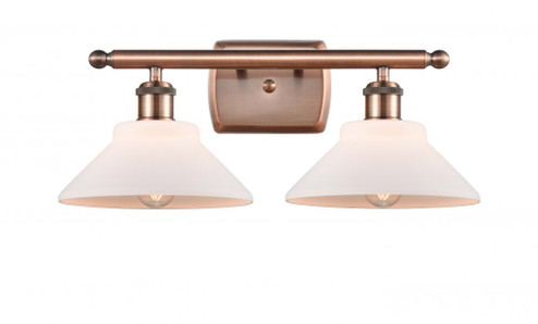 Orwell - 2 Light - 18 inch - Antique Copper - Bath Vanity Light (3442|516-2W-AC-G131-LED)
