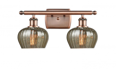 Fenton - 2 Light - 17 inch - Antique Copper - Bath Vanity Light (3442|516-2W-AC-G96-LED)