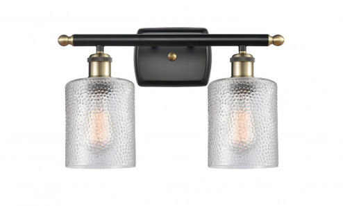 Cobbleskill - 2 Light - 15 inch - Black Antique Brass - Bath Vanity Light (3442|516-2W-BAB-G112-LED)