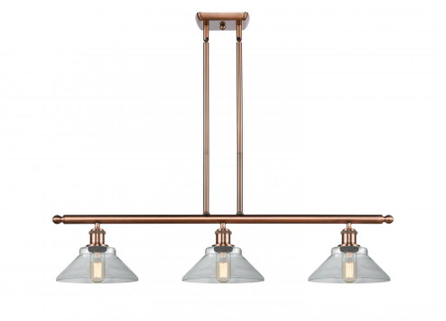 Orwell - 3 Light - 36 inch - Antique Copper - Stem hung - Island Light (3442|516-3I-AC-G132)