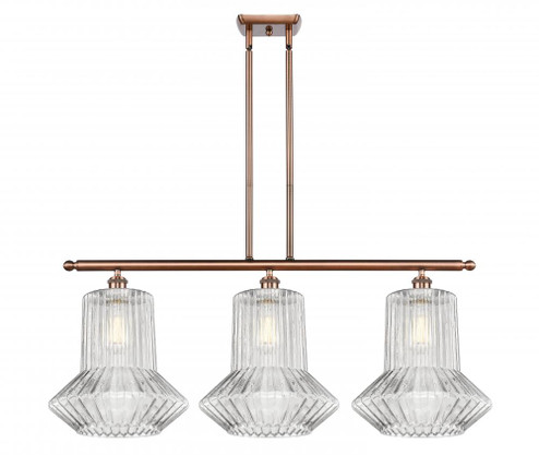 Springwater - 3 Light - 39 inch - Antique Copper - Stem hung - Island Light (3442|516-3I-AC-G212-LED)