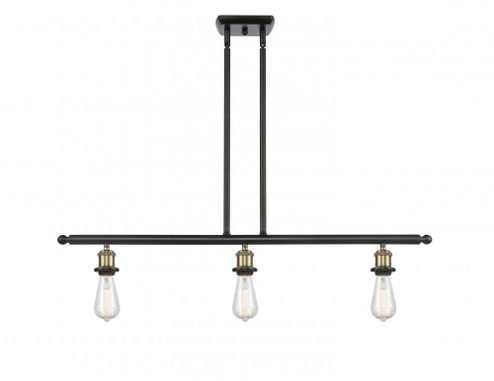 Bare Bulb - 3 Light - 36 inch - Black Antique Brass - Stem hung - Island Light (3442|516-3I-BAB-LED)