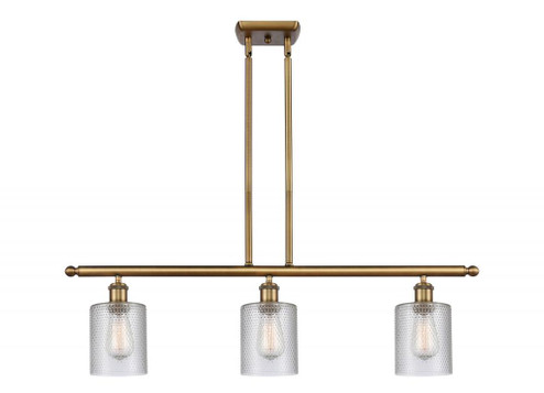 Cobbleskill - 3 Light - 36 inch - Brushed Brass - Stem hung - Island Light (3442|516-3I-BB-G112)