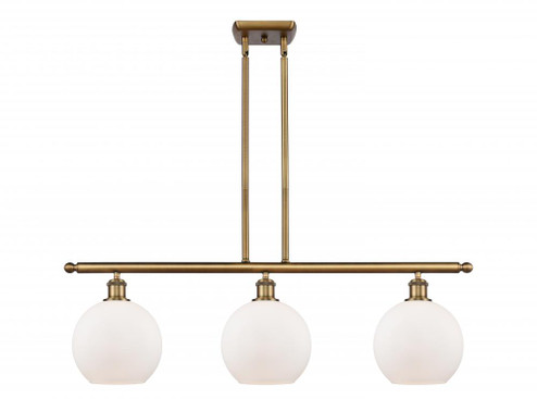 Athens - 3 Light - 36 inch - Brushed Brass - Cord hung - Island Light (3442|516-3I-BB-G121)