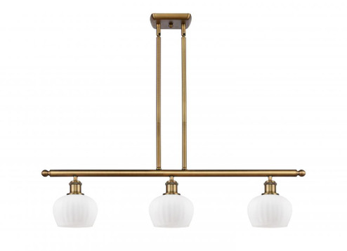 Fenton - 3 Light - 36 inch - Brushed Brass - Stem hung - Island Light (3442|516-3I-BB-G91)