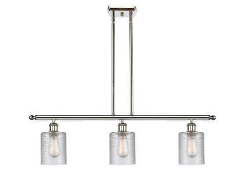 Cobbleskill - 3 Light - 36 inch - Polished Nickel - Stem hung - Island Light (3442|516-3I-PN-G112-LED)