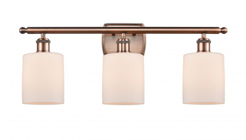 Cobbleskill - 3 Light - 25 inch - Antique Copper - Bath Vanity Light (3442|516-3W-AC-G111-LED)