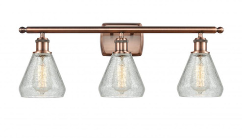 Conesus - 3 Light - 26 inch - Antique Copper - Bath Vanity Light (3442|516-3W-AC-G275-LED)