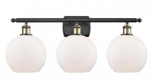 Athens - 3 Light - 28 inch - Black Antique Brass - Bath Vanity Light (3442|516-3W-BAB-G121-LED)