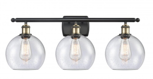 Athens - 3 Light - 28 inch - Black Antique Brass - Bath Vanity Light (3442|516-3W-BAB-G124-LED)